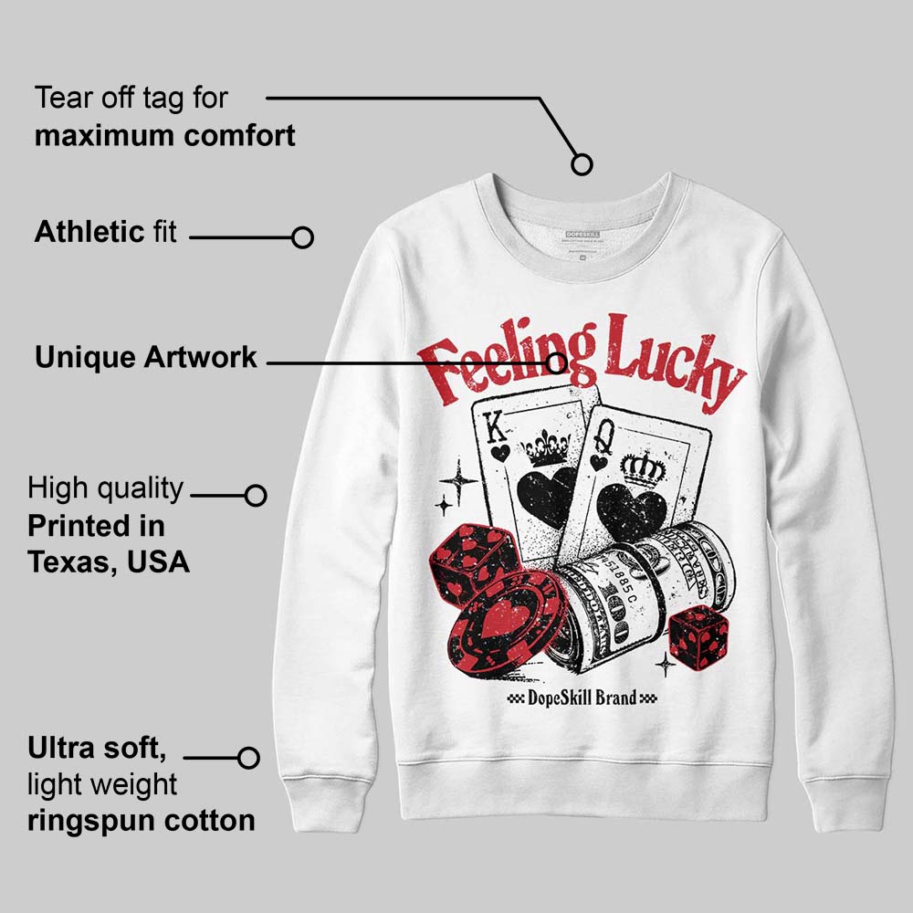 Bred 11s superstreetwear Sweatshirt Feeling Lucky Graphic