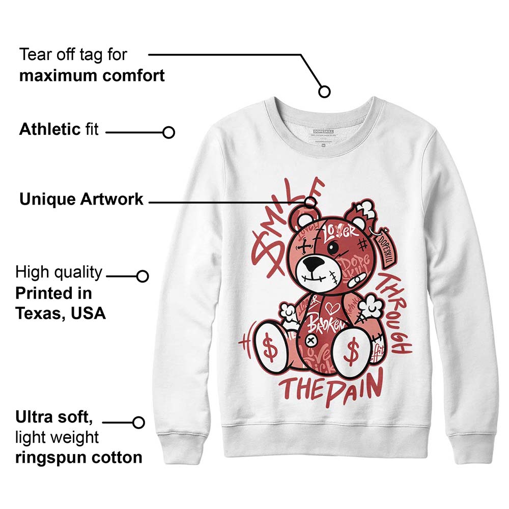 Dune Red 13s superstreetwear Sweatshirt Smile Through The Pain Graphic