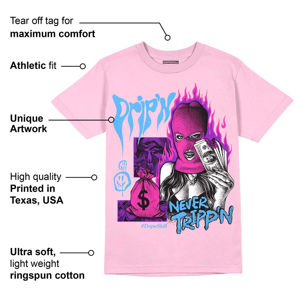Pink Collection superstreetwear Pink T-shirt Drip'n Never Tripp'n Graphic