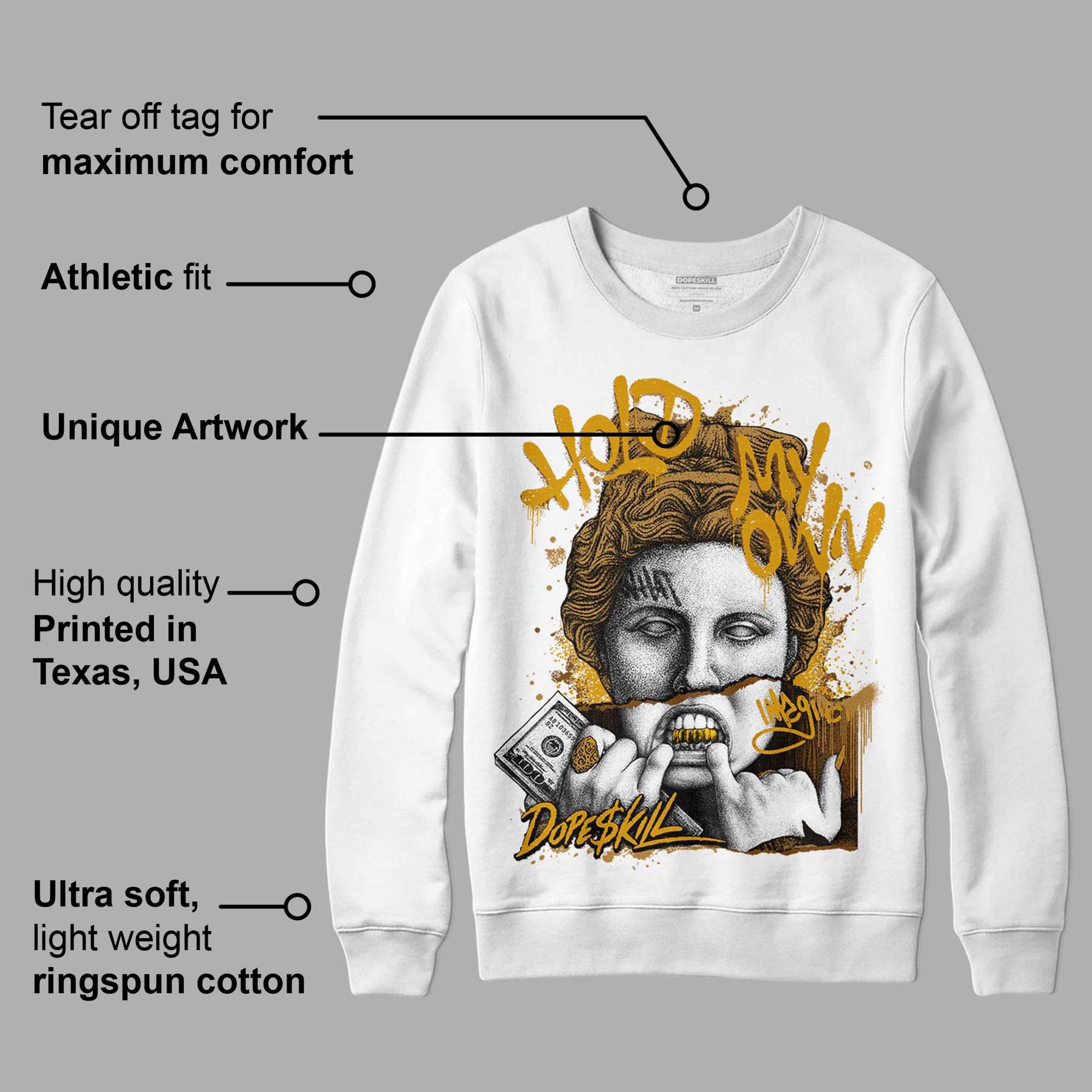 Wheat 13s superstreetwear Sweatshirt Hold My Own Graphic