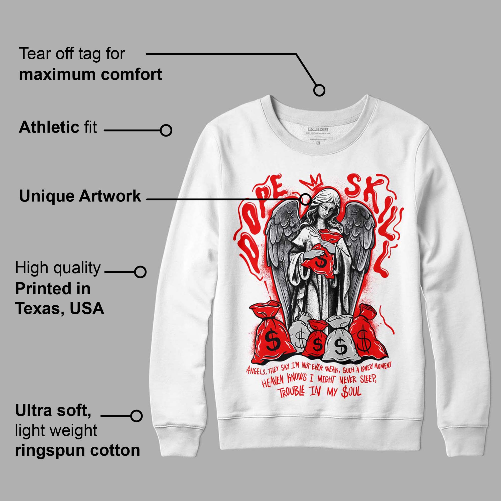 Cherry 12s superstreetwear Sweatshirt Angels Graphic