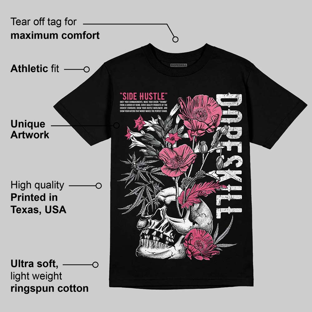 White Fluo Pink superstreetwear T-Shirt Side Hustle Graphic