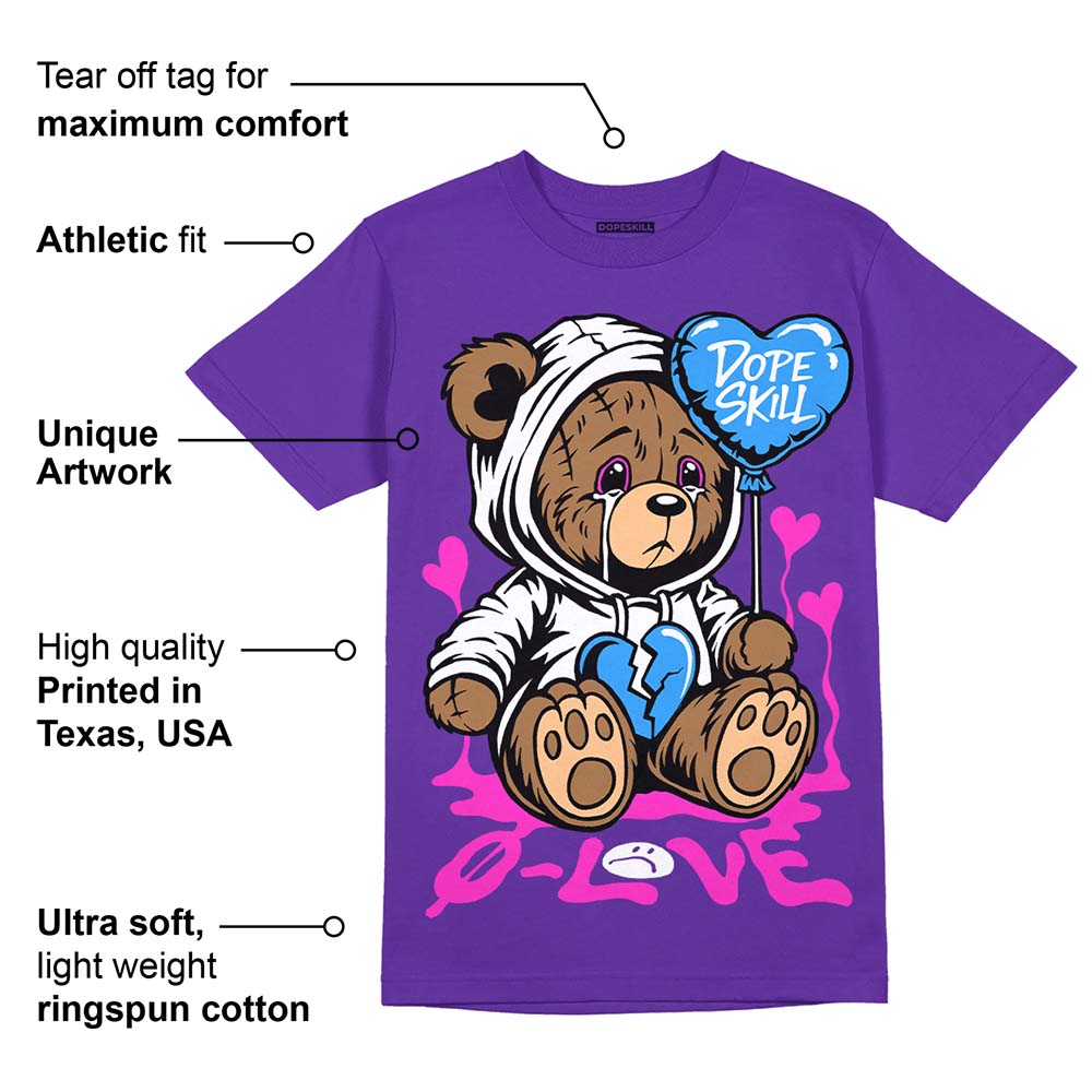 PURPLE Collection superstreetwear Purple T-shirt Broken Bear Graphic