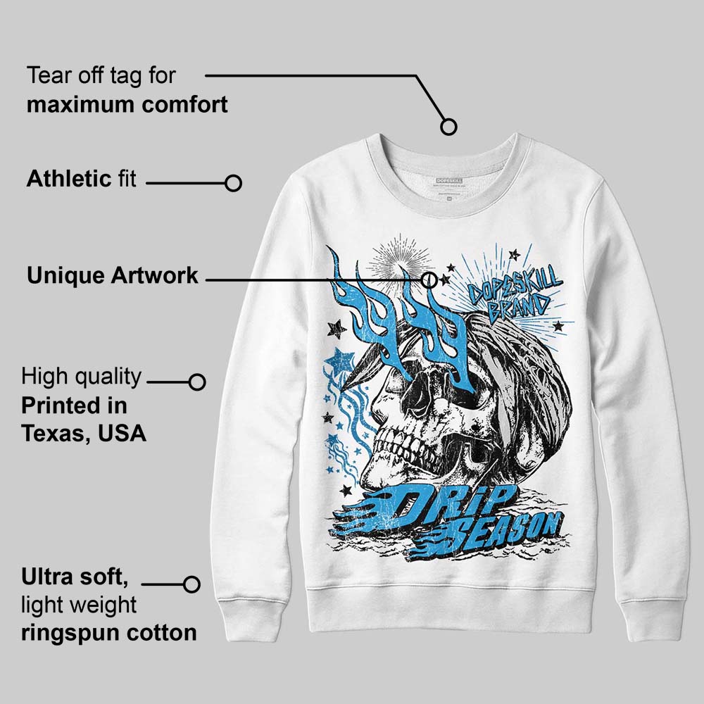 Military Blue 4s superstreetwear Sweatshirt Drip Season Graphic