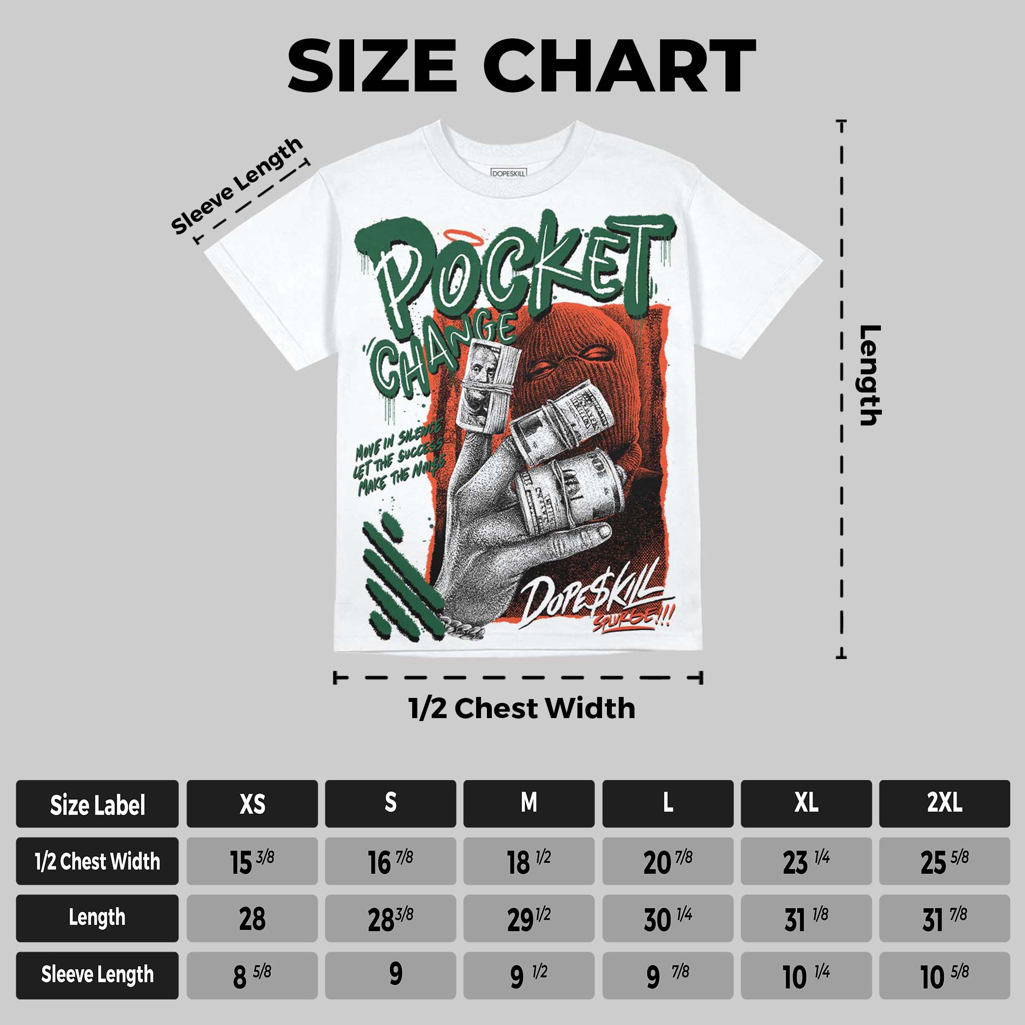 Dunk Team Dark Green Orange superstreetwear Oversize Print T-Shirt Pocket Change Graphic