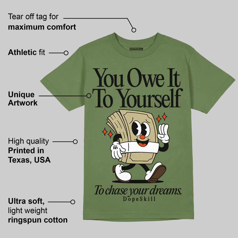 Olive Collection superstreetwear Olive T-shirt Owe It To Yourself Graphic