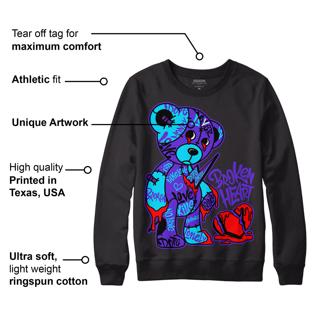 Aqua 6s superstreetwear Sweatshirt Broken Heart Graphic