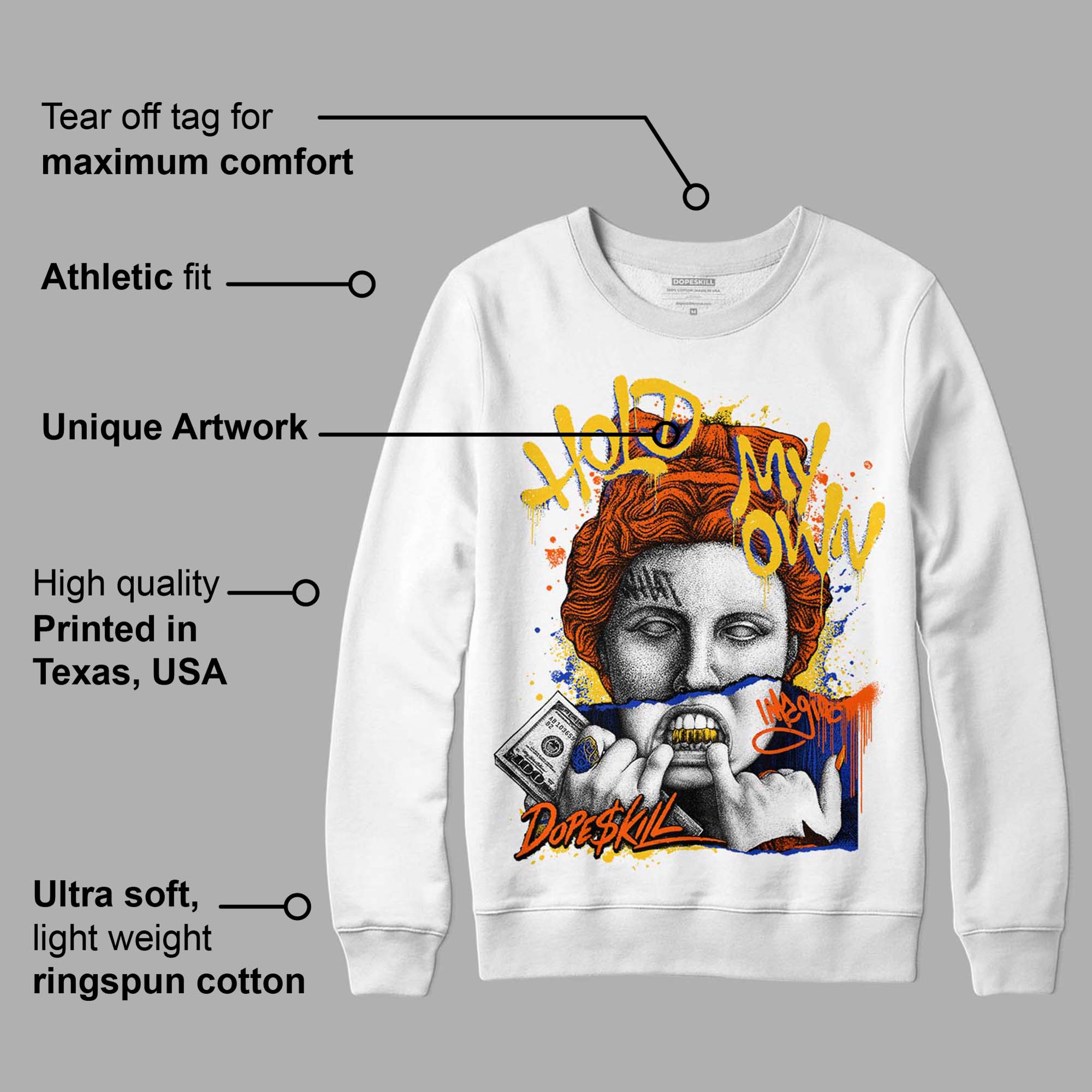 Dunk Low Futura Orange Blaze superstreetwear Sweatshirt Hold My Own Graphic