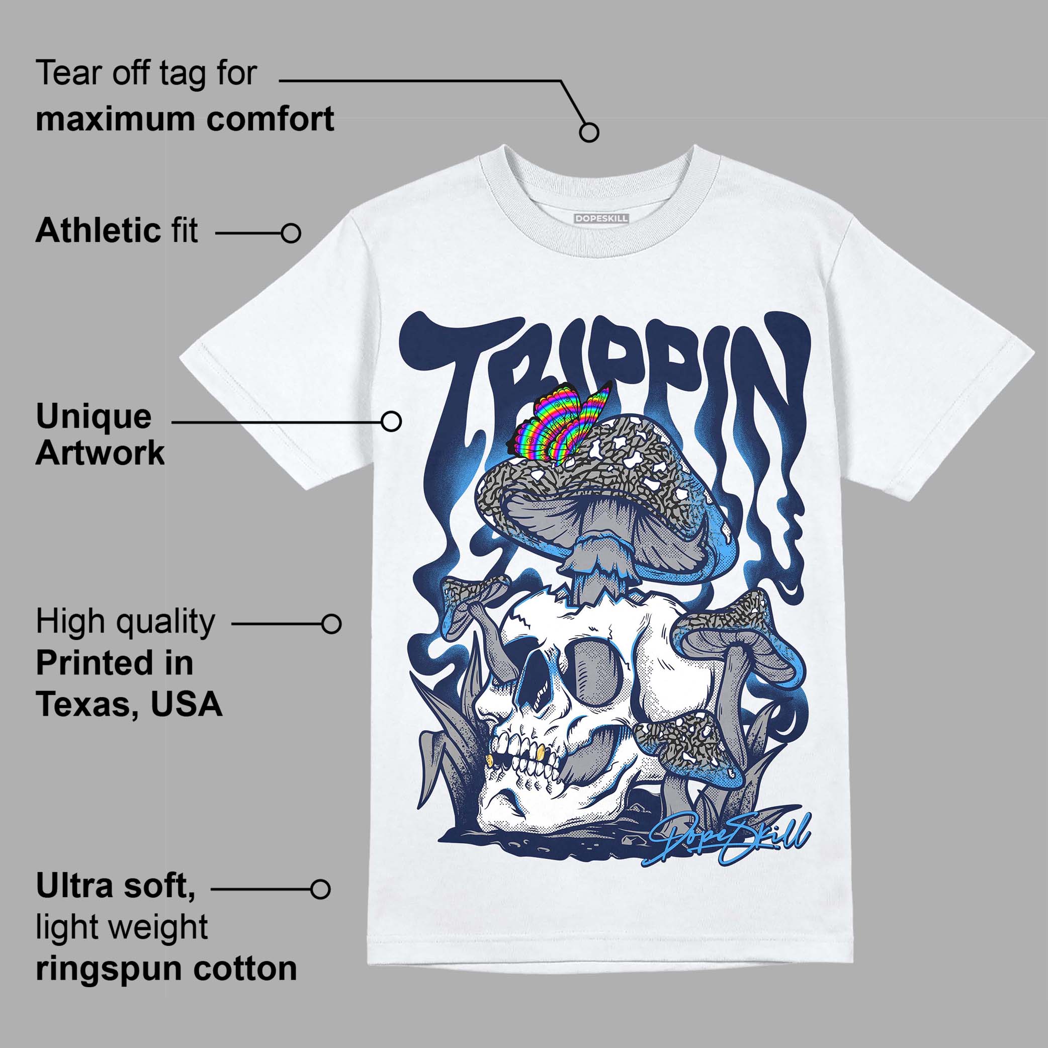 Midnight Navy 3s superstreetwear T-Shirt Trippin Graphic