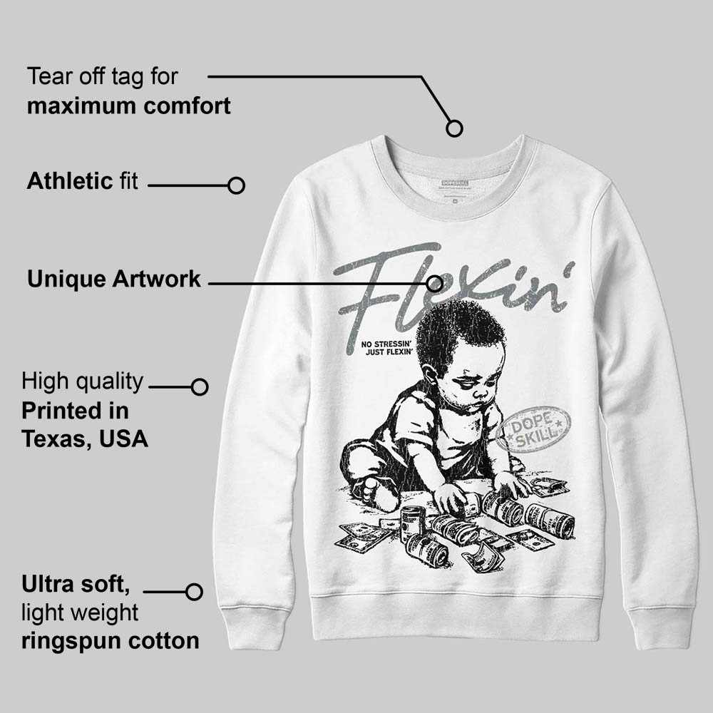 Cool Grey 9s superstreetwear Sweatshirt Flexin' Graphic