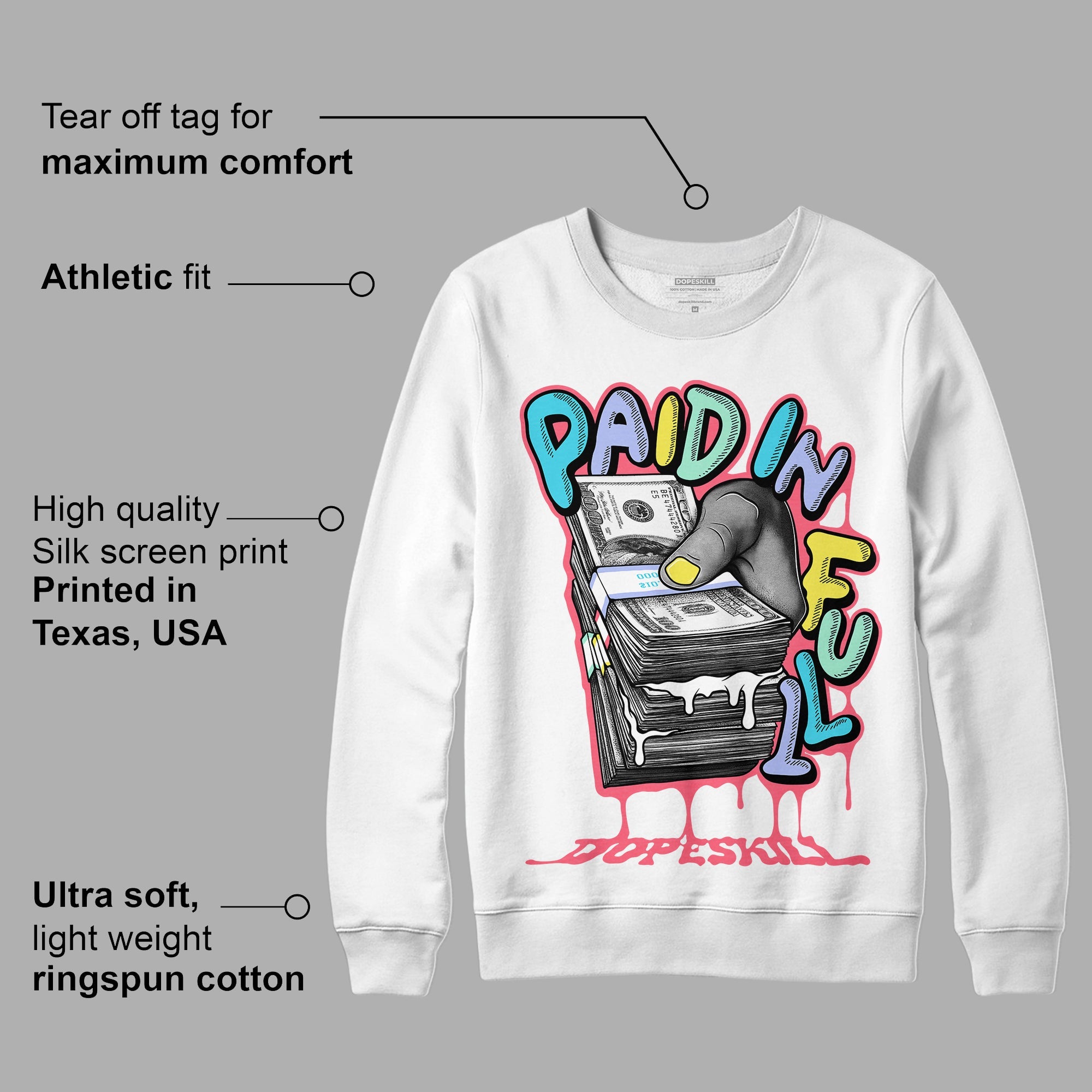Candy Easter Dunk Low superstreetwear Sweatshirt Paid In Full Graphic