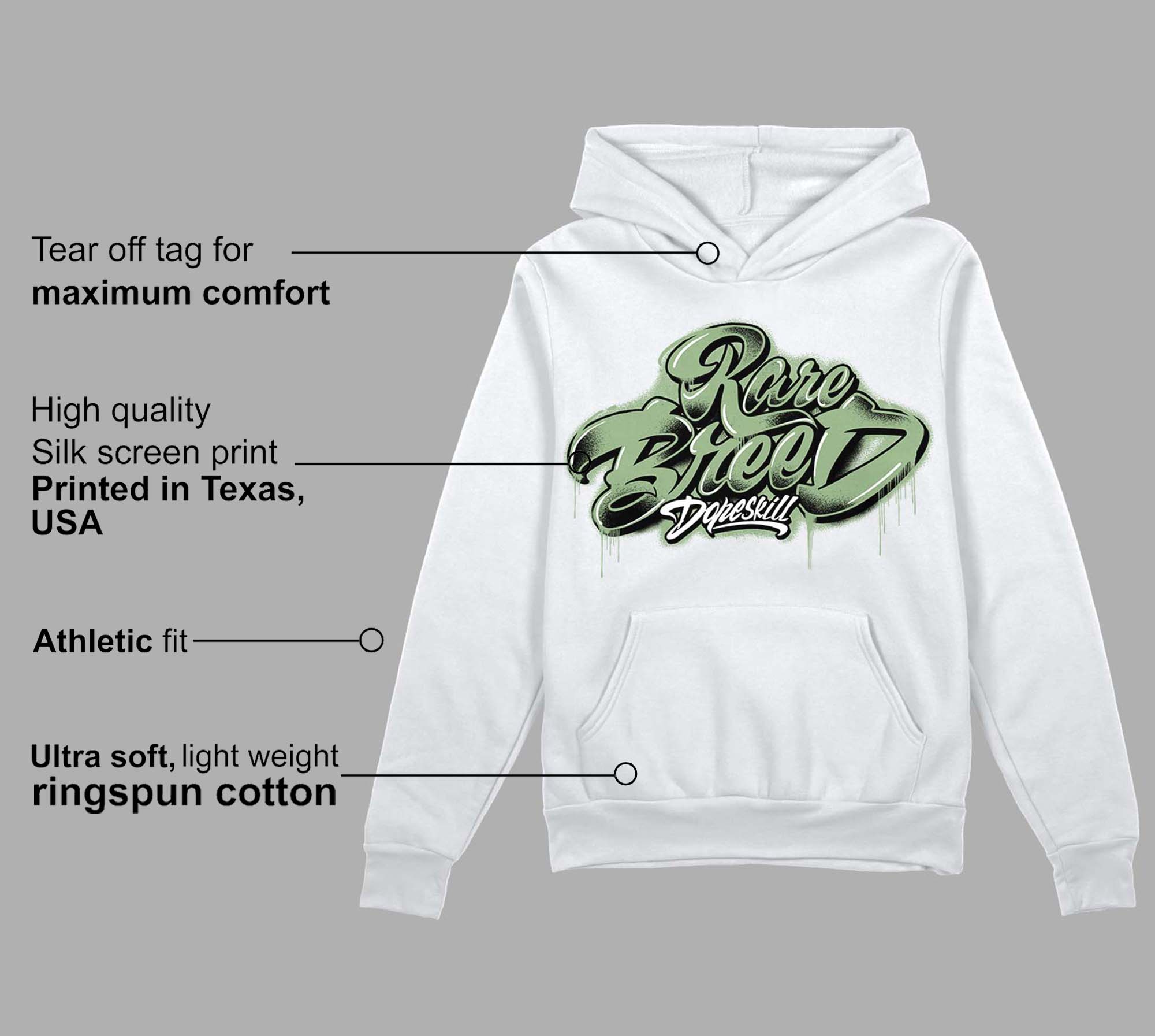 Seafoam 4s superstreetwear Hoodie Sweatshirt Rare Breed Type Graphic