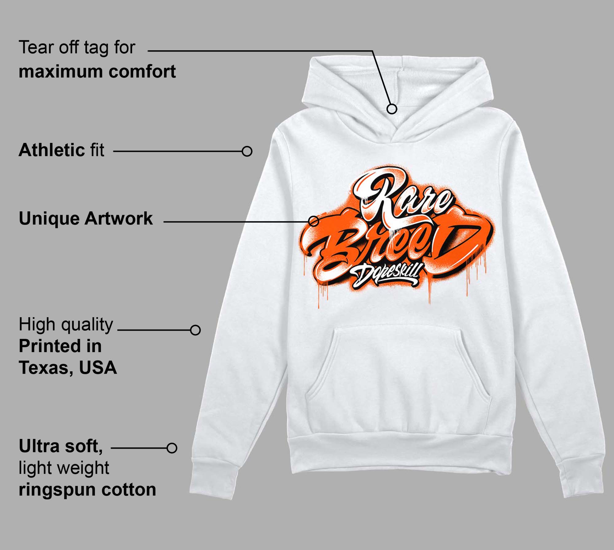 Orange Milk superstreetwear Hoodie Sweatshirt Rare Breed Type Graphic