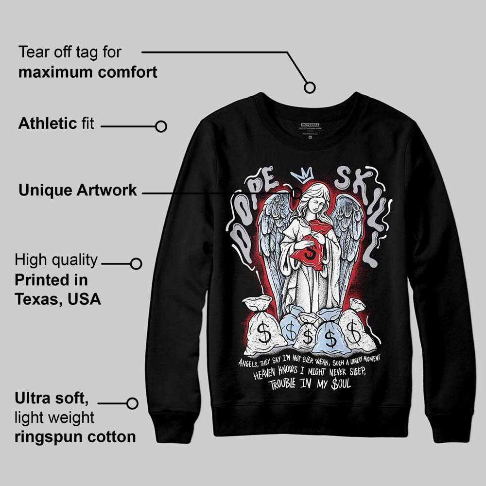 Black Metallic Reimagined 5s superstreetwear Sweatshirt Angels Graphic