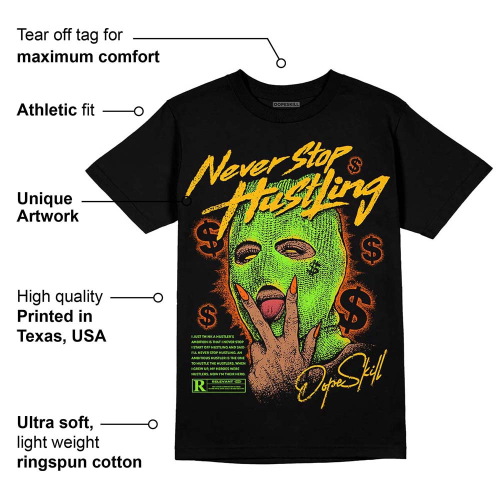 Neon Green Collection superstreetwear T-Shirt Never Stop Hustling Graphic