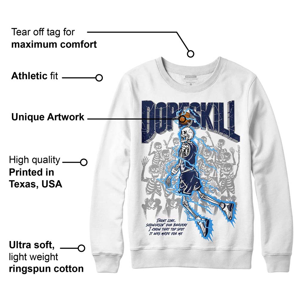 AJ Spizike White Obsidian superstreetwear Sweatshirt Thunder Dunk Graphic