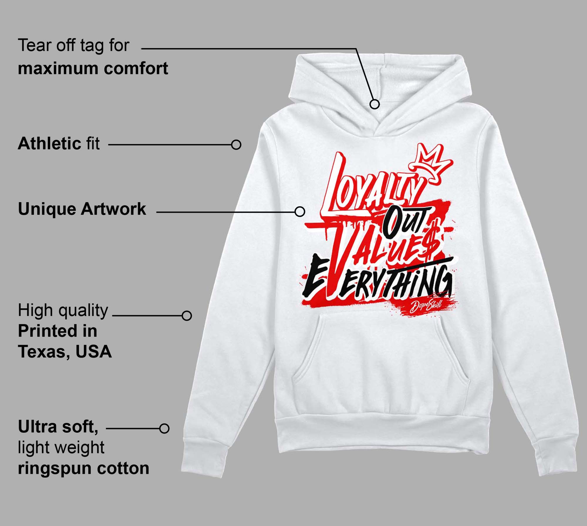 Red Cement 4S superstreetwear Hoodie Sweatshirt LOVE Graphic