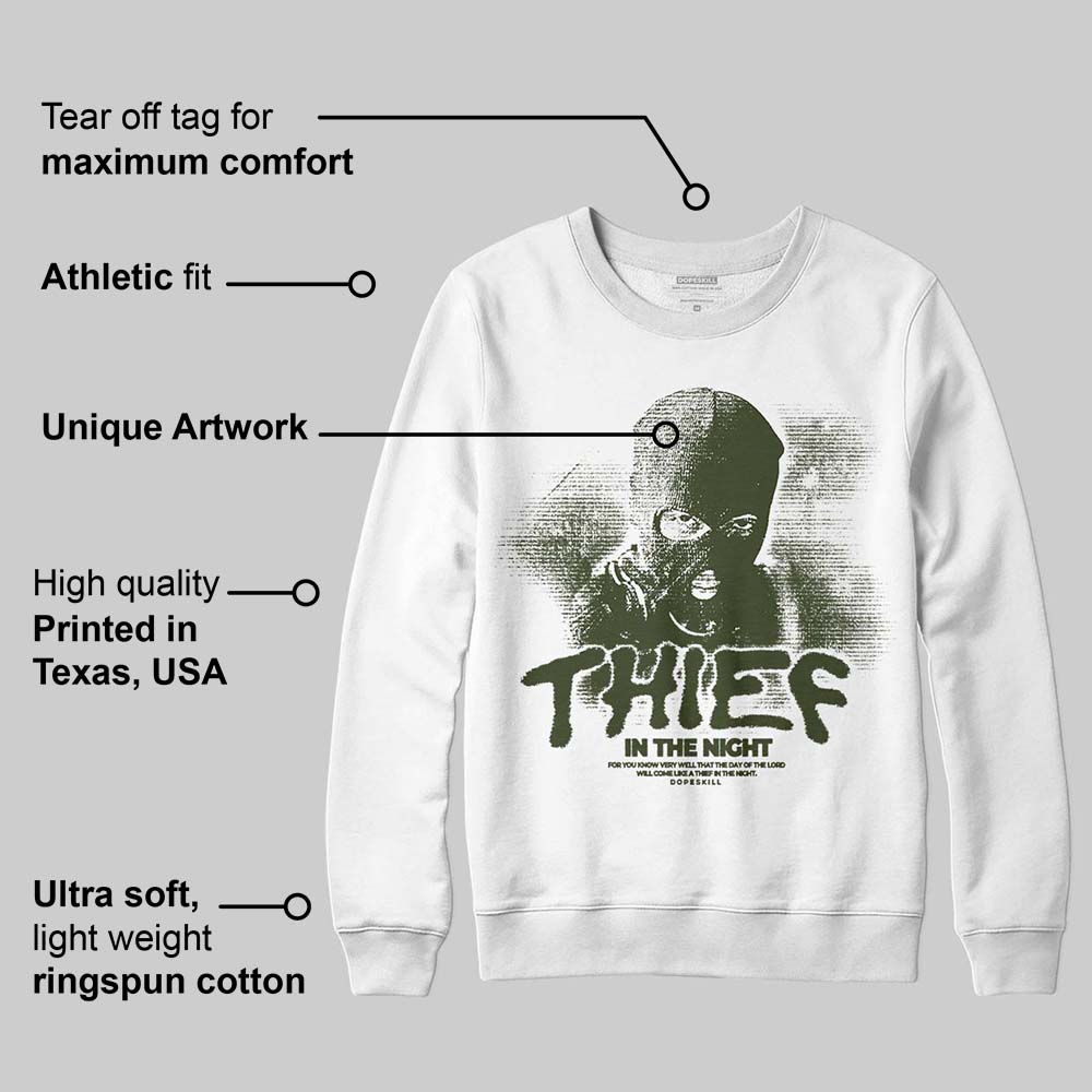 Olive Collection superstreetwear Sweatshirt Thief In The Night Graphic