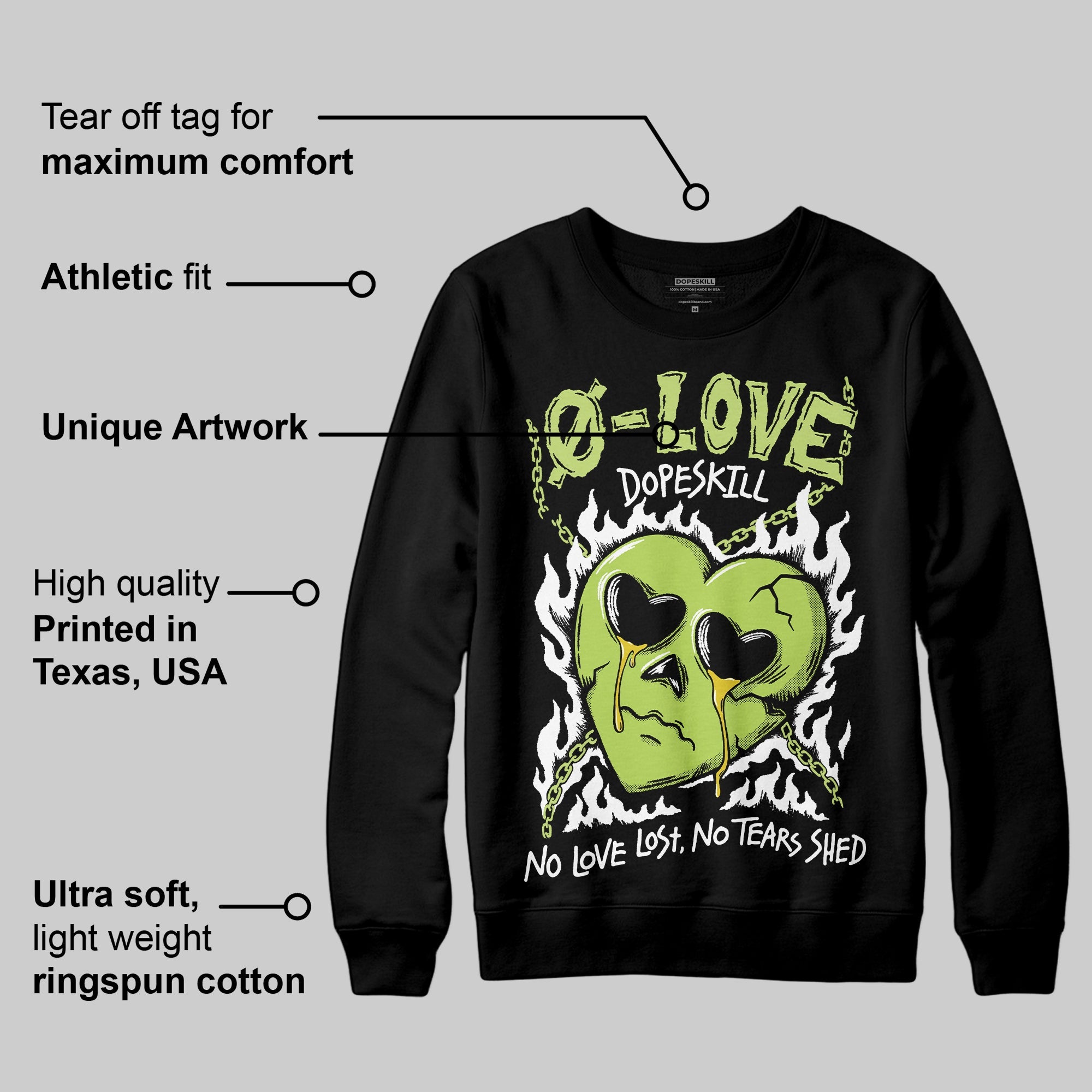 Bright Cactus 13s superstreetwear Sweatshirt Crying Heart Graphic