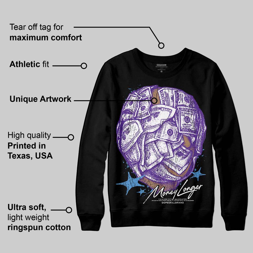 PURPLE Collection superstreetwear Sweatshirt Money Longer Graphic