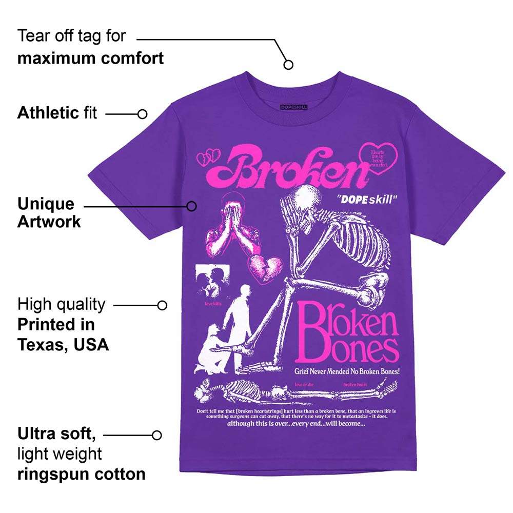 PURPLE Collection superstreetwear Purple T-shirt Broken Bones Graphic