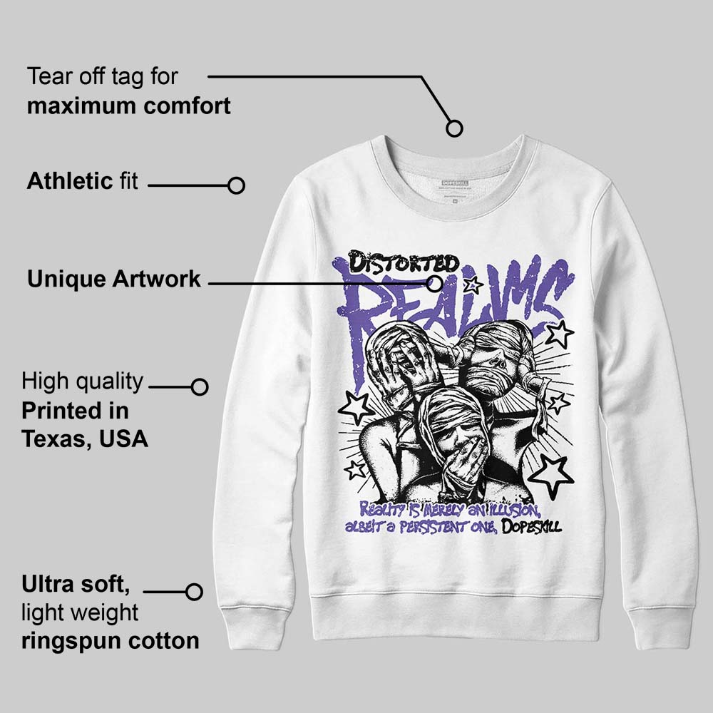Grape 5s superstreetwear Sweatshirt Distorted Realms Graphic