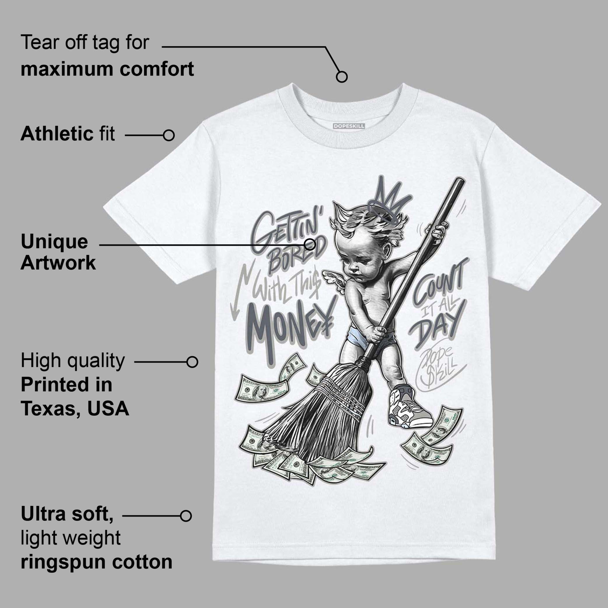 Cool Grey 6s superstreetwear T-Shirt Gettin Bored With This Money Graphic