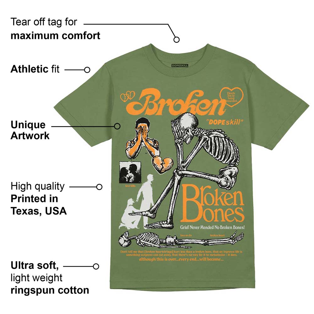Olive 5s superstreetwear Olive T-shirt Broken Bones Graphic