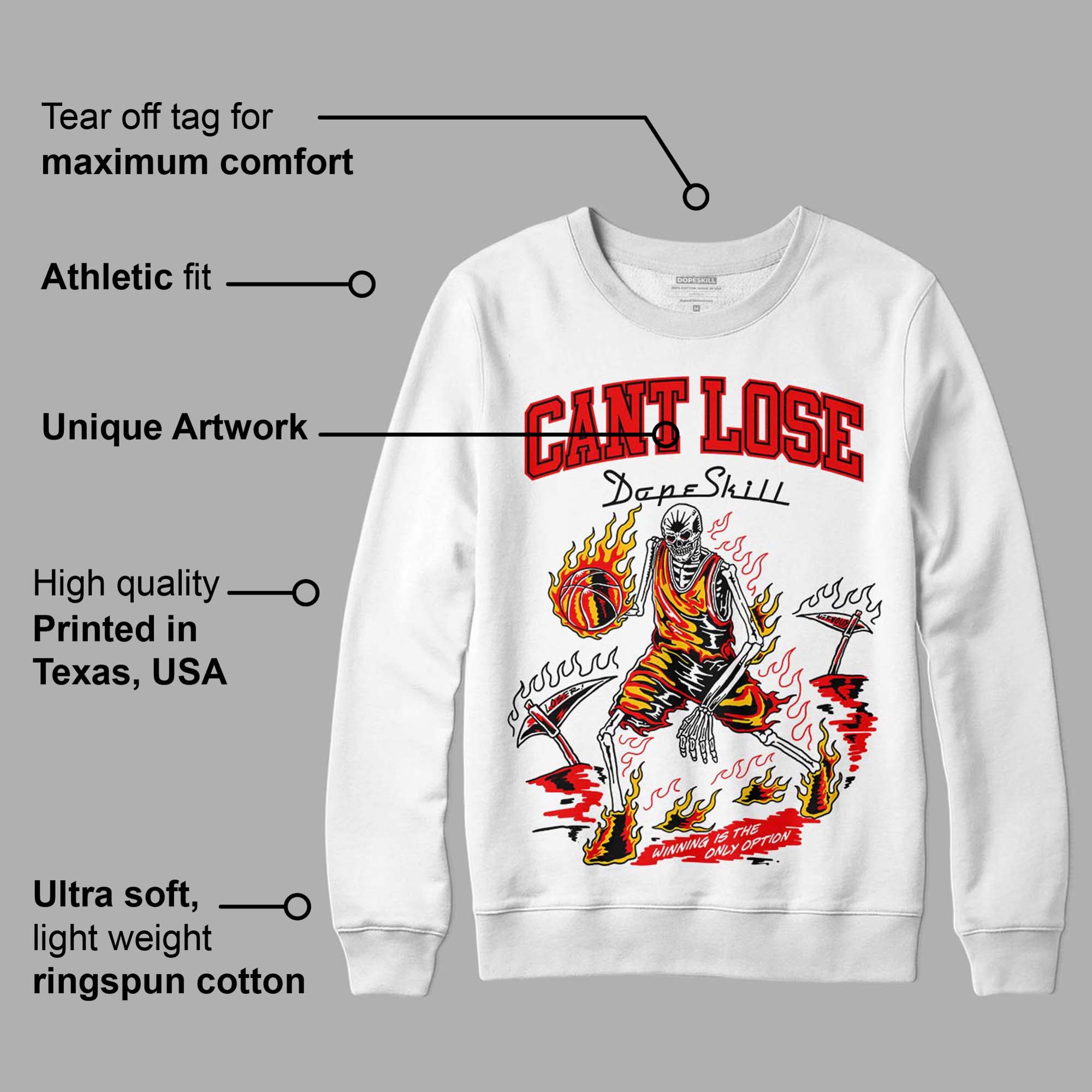 Cherry 12s superstreetwear Sweatshirt Cant Lose Graphic