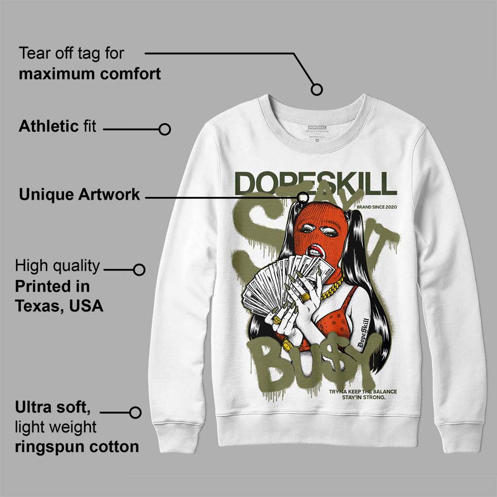 Olive Collection superstreetwear Sweatshirt Stay It Busy Graphic