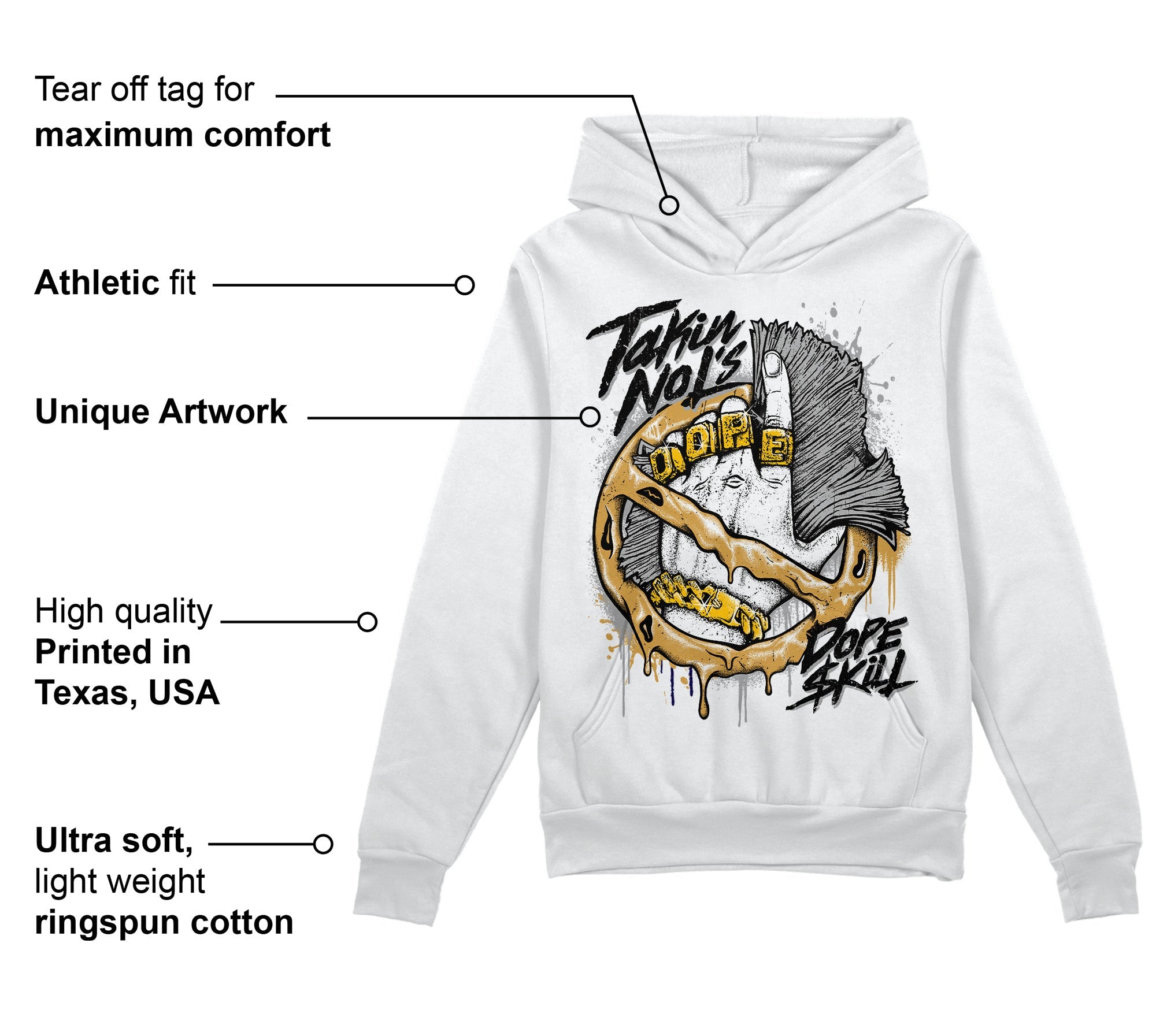 Gratitude 11s superstreetwear Hoodie Sweatshirt Takin No L's Graphic