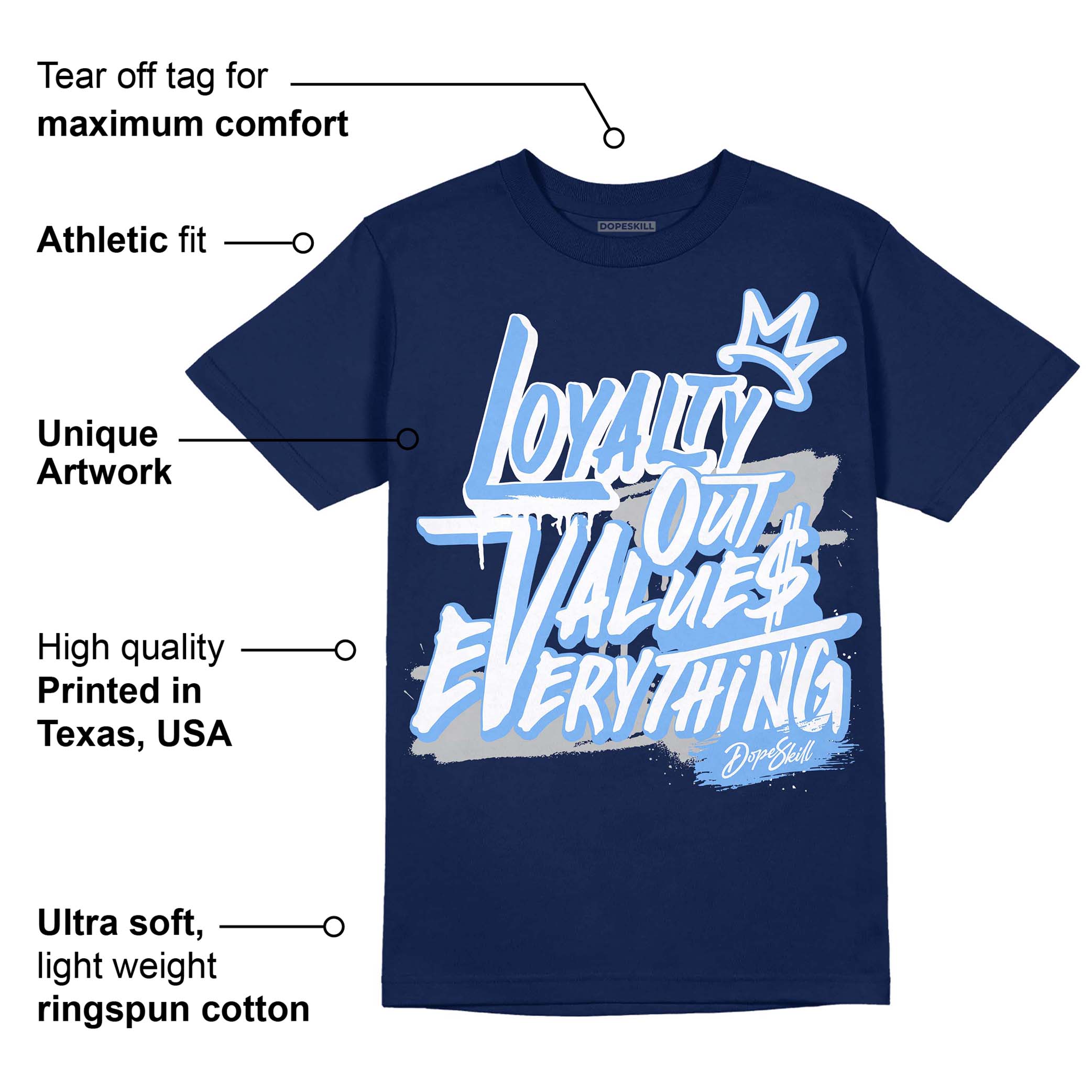 Midnight Navy 5s superstreetwear Navy T-Shirt LOVE Graphic