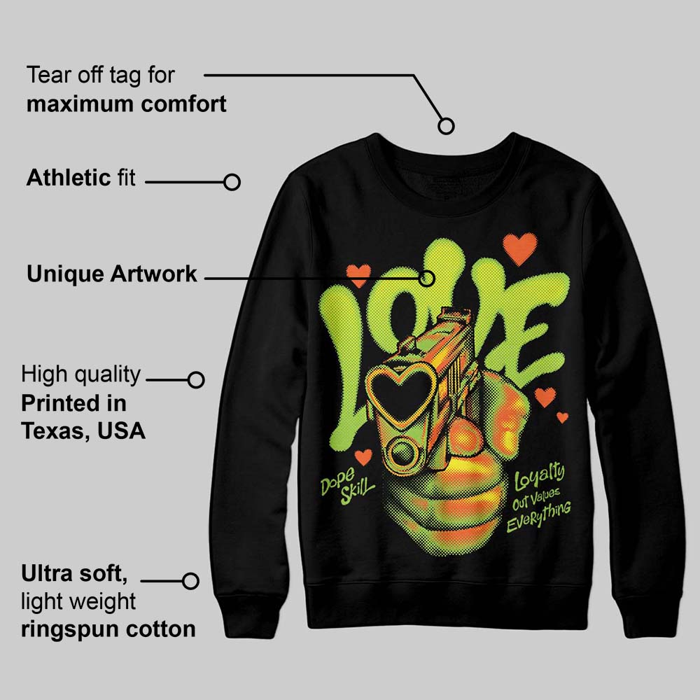 Neon Green Collection superstreetwear Sweatshirt Love Shot Graphic