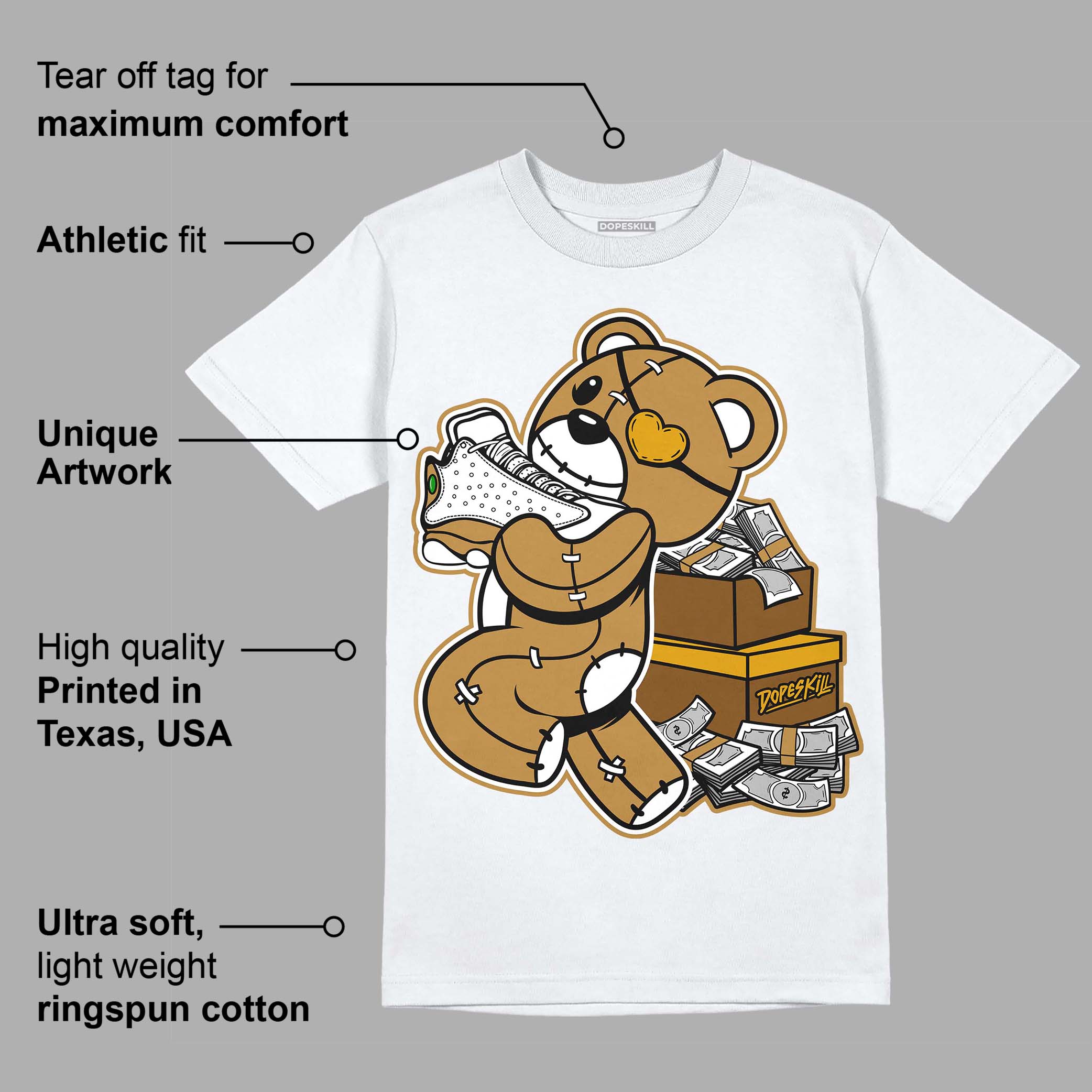 Wheat 13s superstreetwear T-Shirt Bear Steals Sneaker Graphic