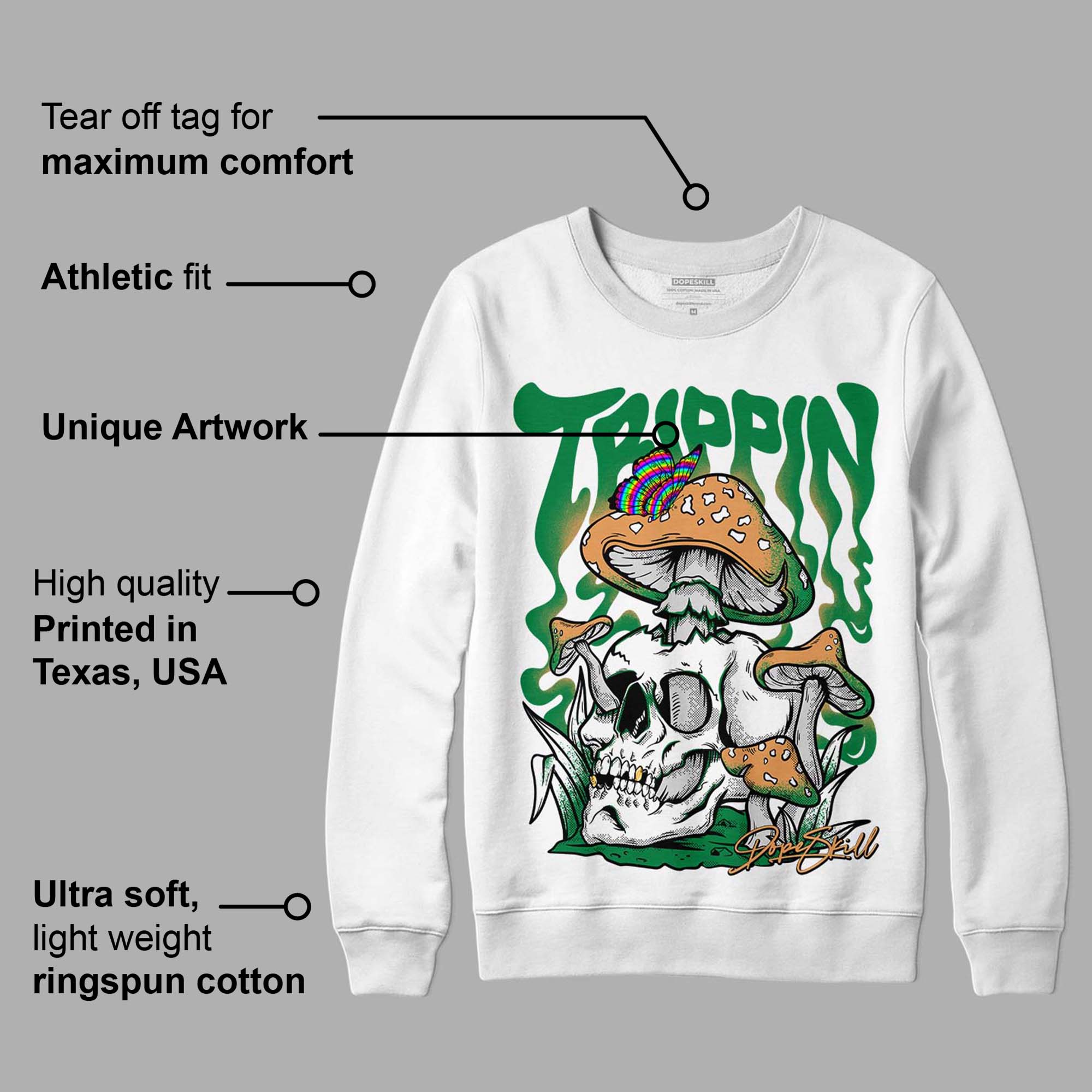 Pine Green 4s superstreetwear Sweatshirt Trippin Graphic