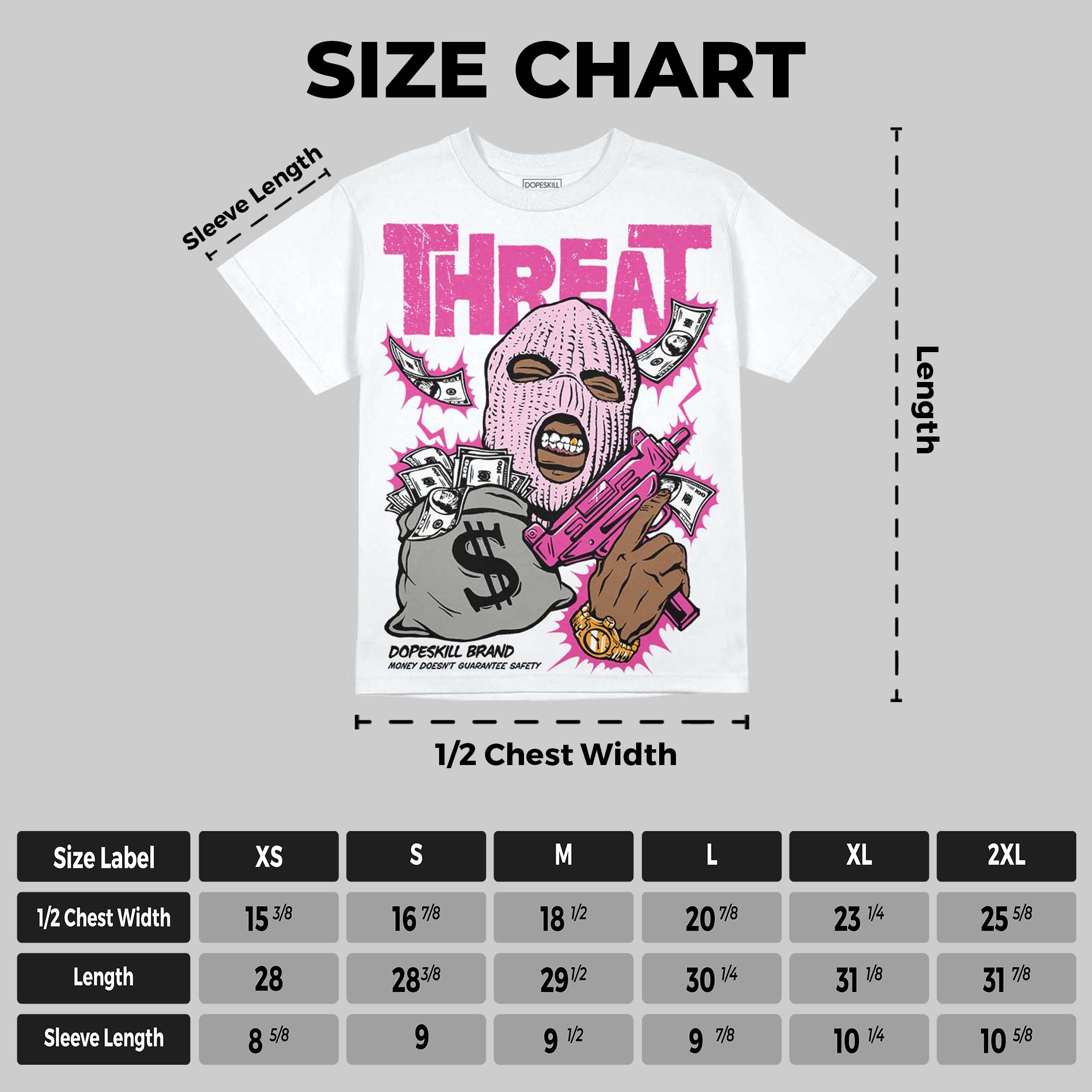 Triple Pink Dunk superstreetwear Oversize Print T-Shirt Under Threat Graphic