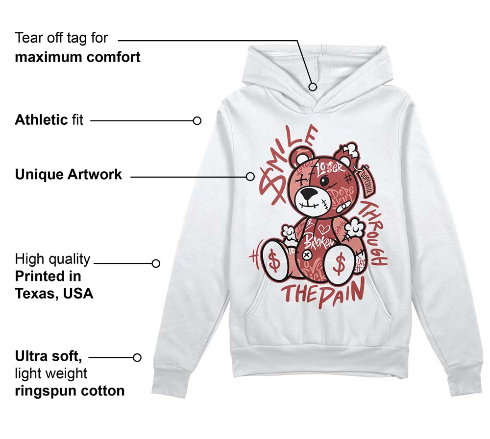 Dune Red 13s superstreetwear Hoodie Sweatshirt Smile Through The Pain Graphic