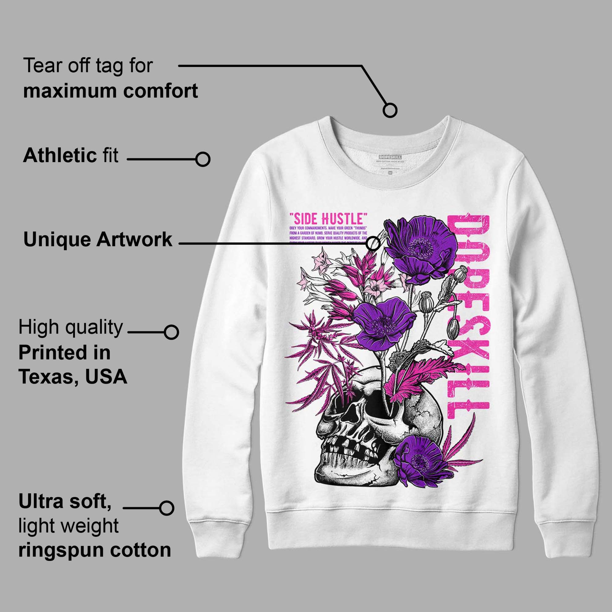 Pink Collection superstreetwear Sweatshirt Side Hustle Graphic