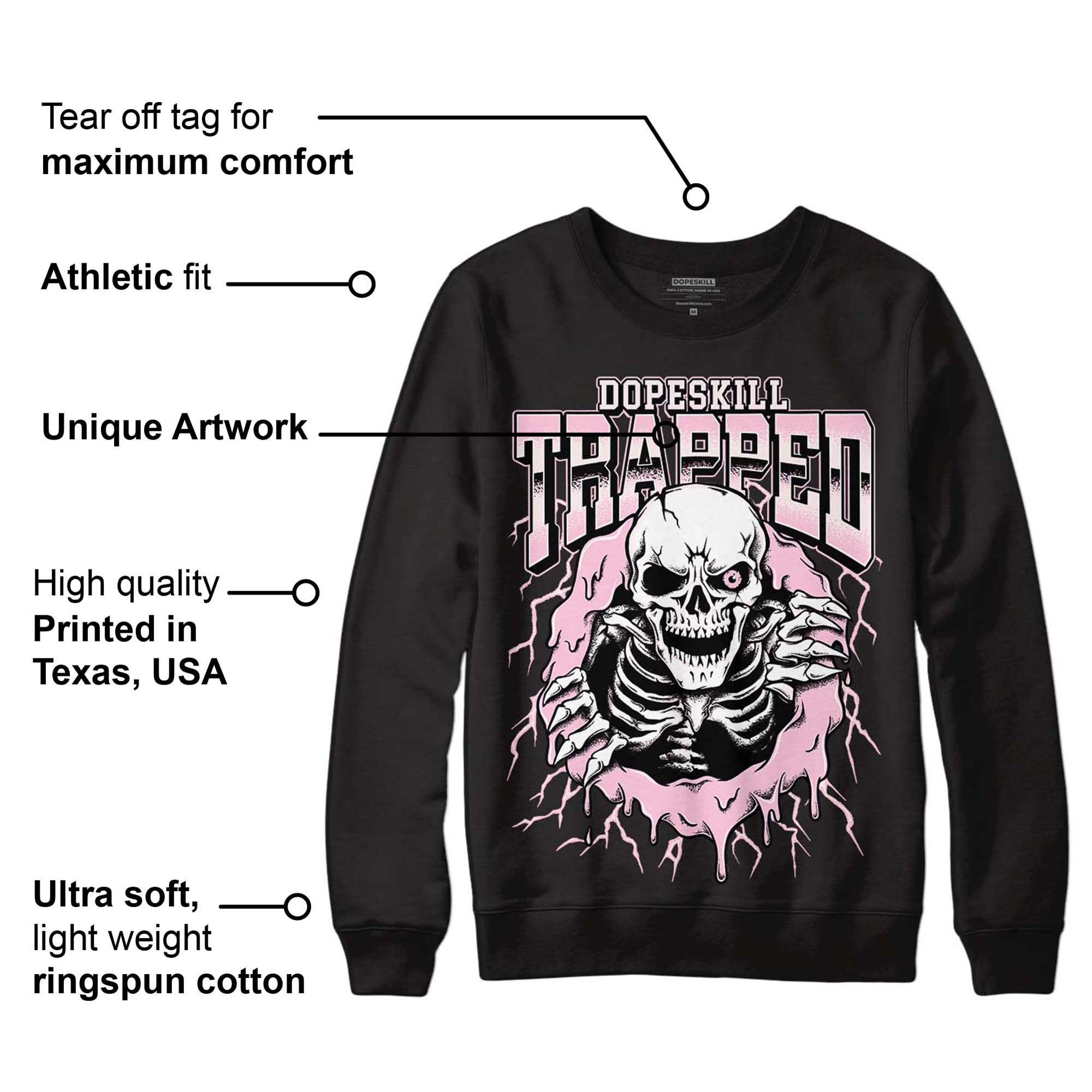 Dunk Low Pink Foam superstreetwear Sweatshirt Trapped Halloween Graphic