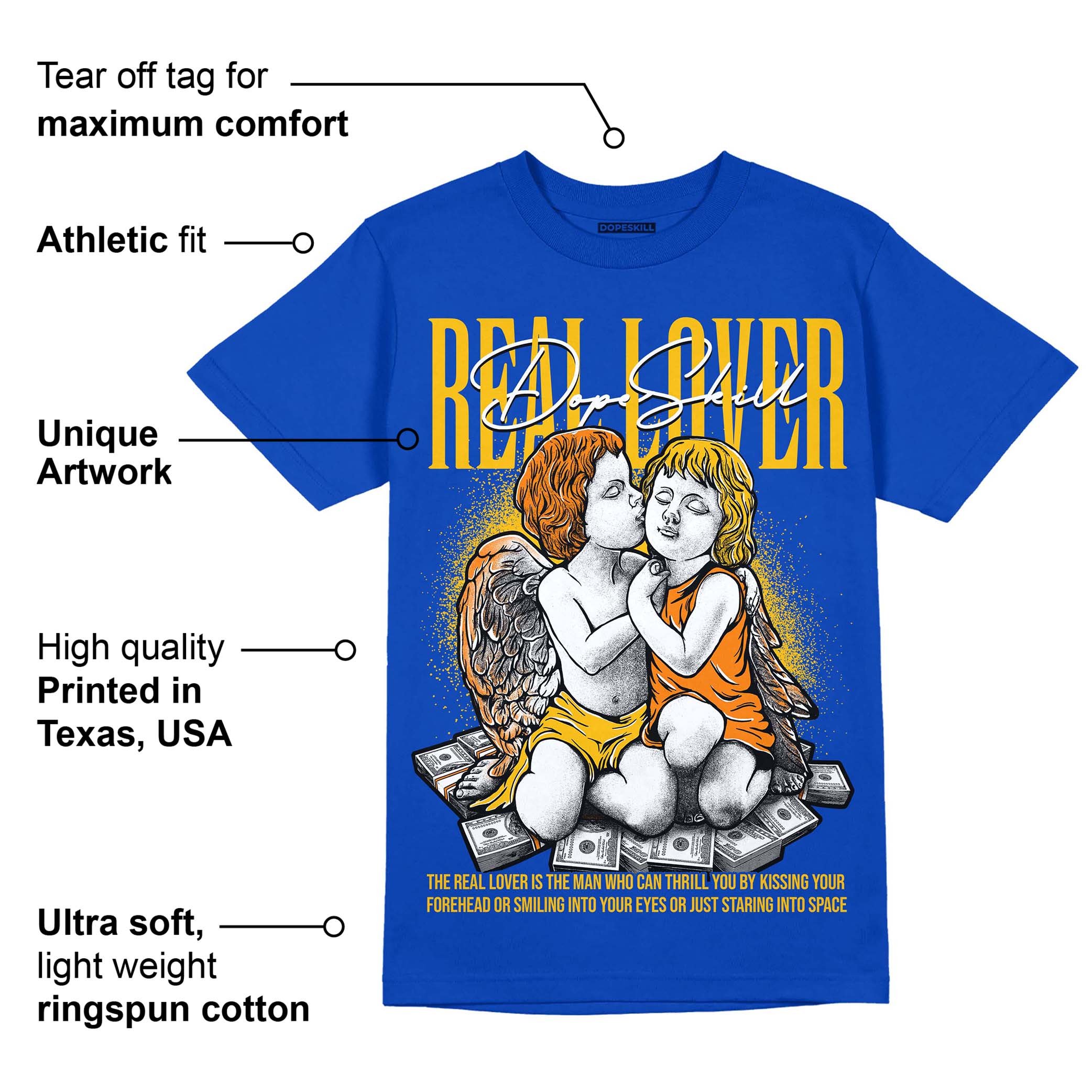 Royal Blue Collection superstreetwear Royal Blue T-shirt Real Lover Graphic
