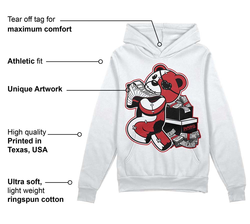 Red Taxi 12s superstreetwear Hoodie Sweatshirt Bear Steals Sneaker Graphic