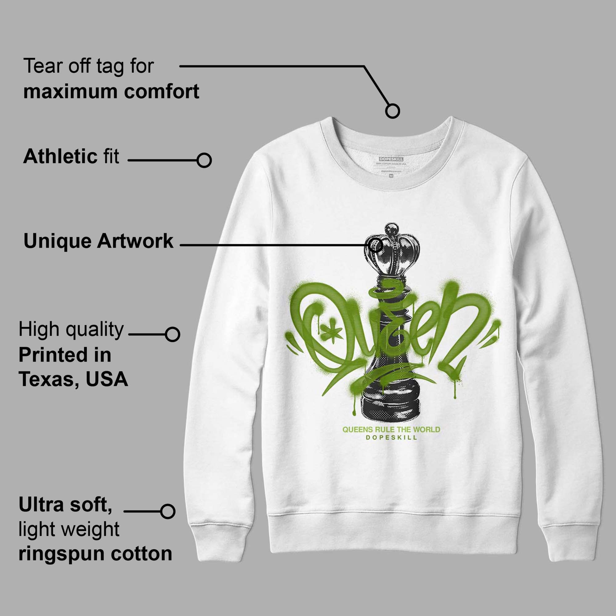 Dunk Low 'Chlorophyll' superstreetwear Sweatshirt Queen Chess Graphic