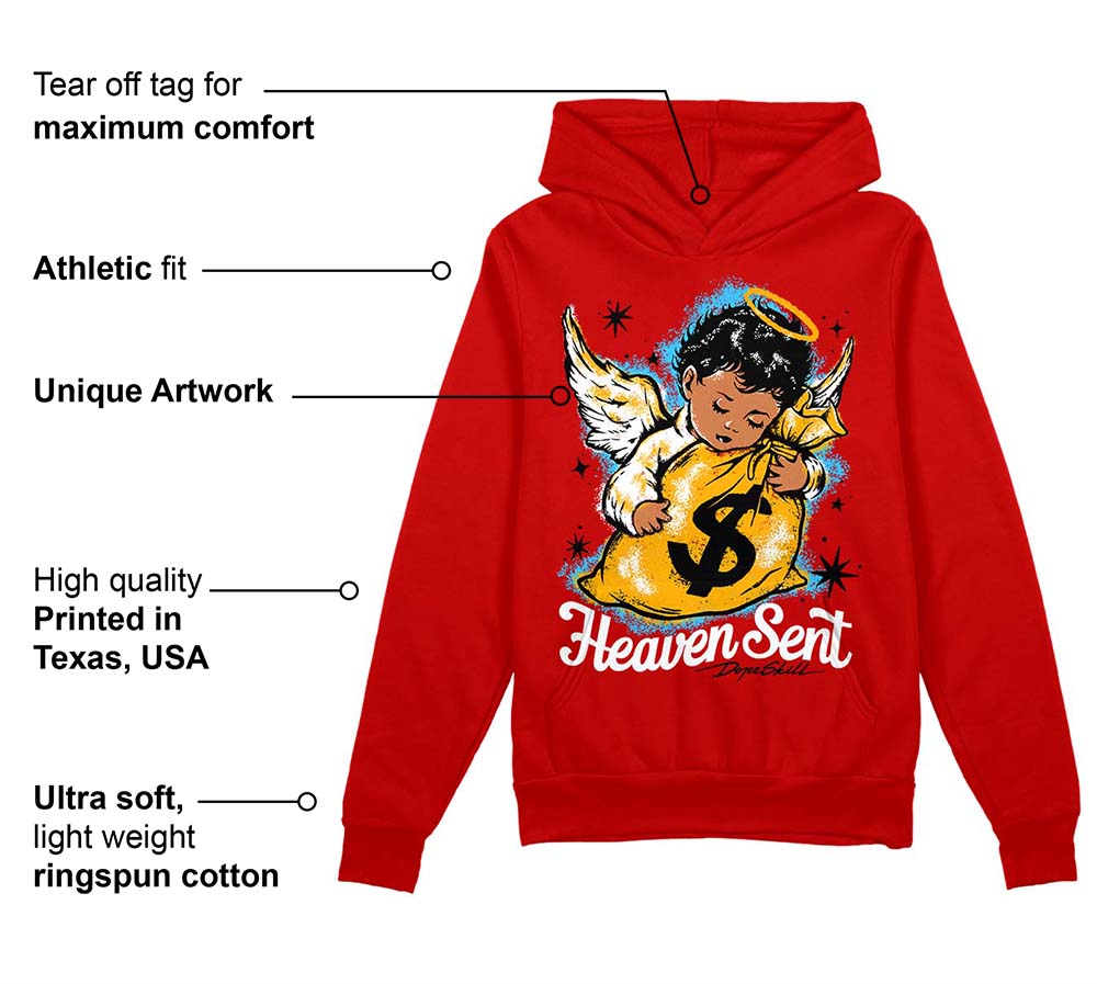 Red Collection superstreetwear Red Hoodie Sweatshirt Heaven Sent Graphic