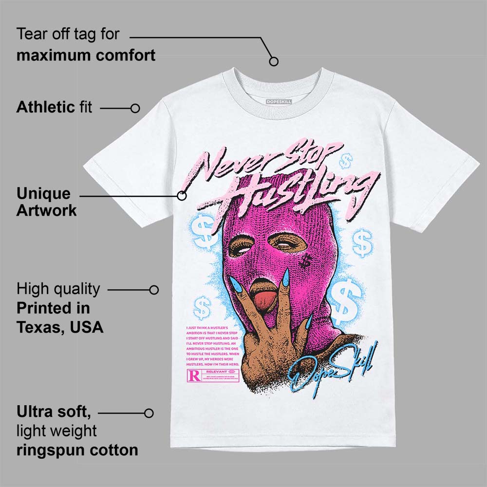 Pink Collection superstreetwear T-Shirt Never Stop Hustling Graphic