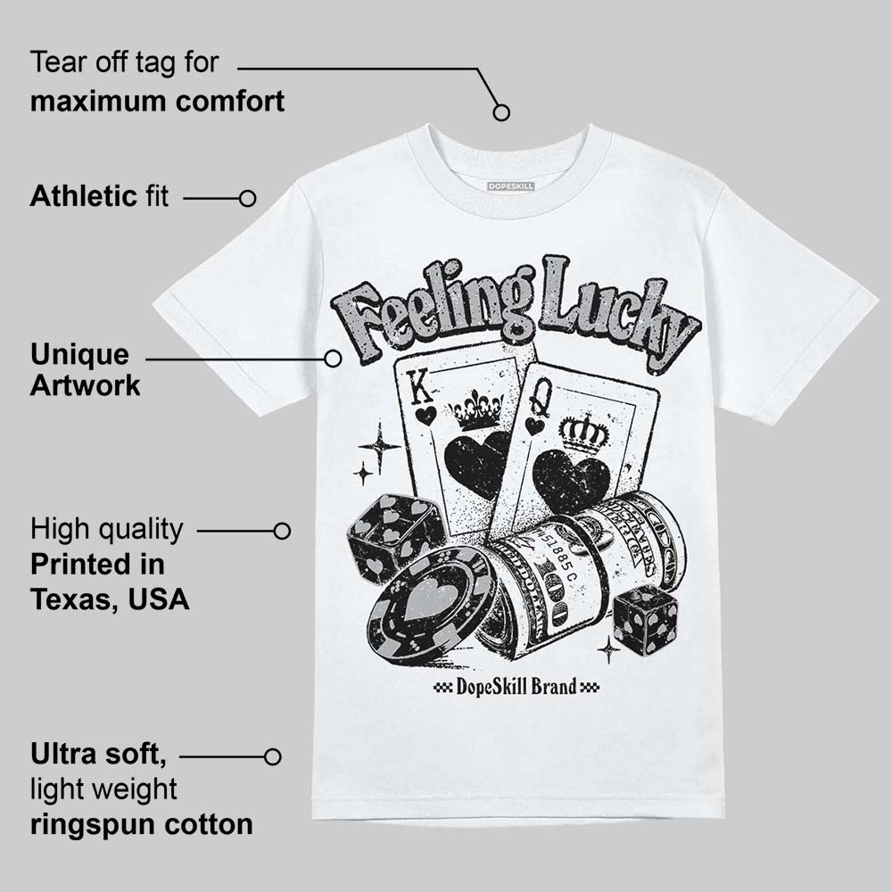 White Cement 4s superstreetwear T-Shirt Feeling Lucky Graphic