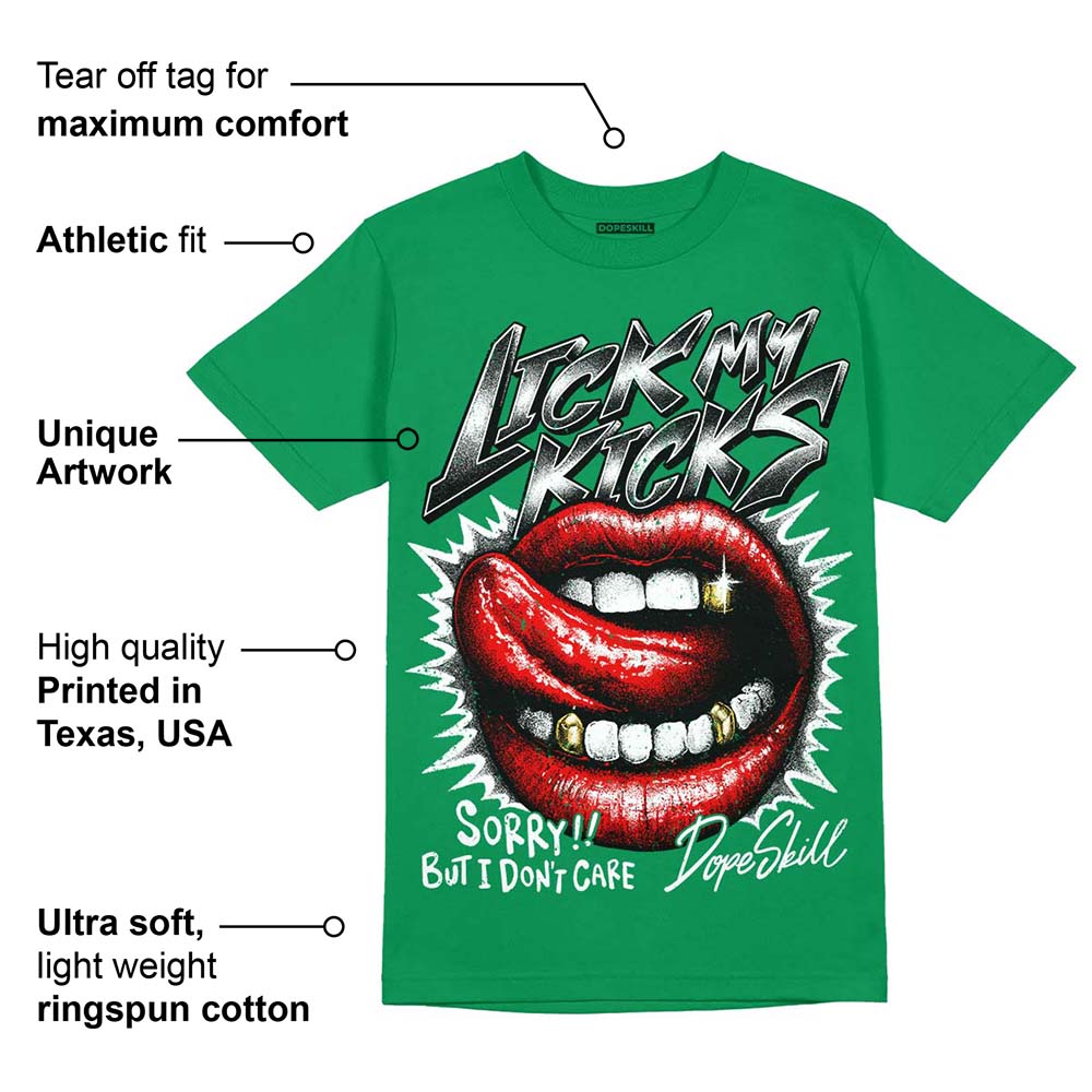 Green Collection superstreetwear Green T-shirt Lick My Kicks Graphic