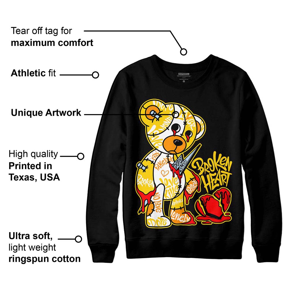 Yellow Ochre 6s superstreetwear Sweatshirt Broken Heart Graphic