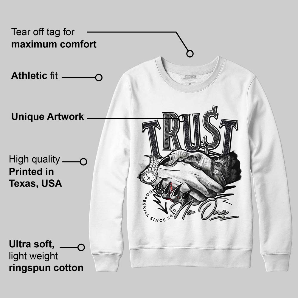 Black Cat 3s superstreetwear Sweatshirt Trust No One Graphic