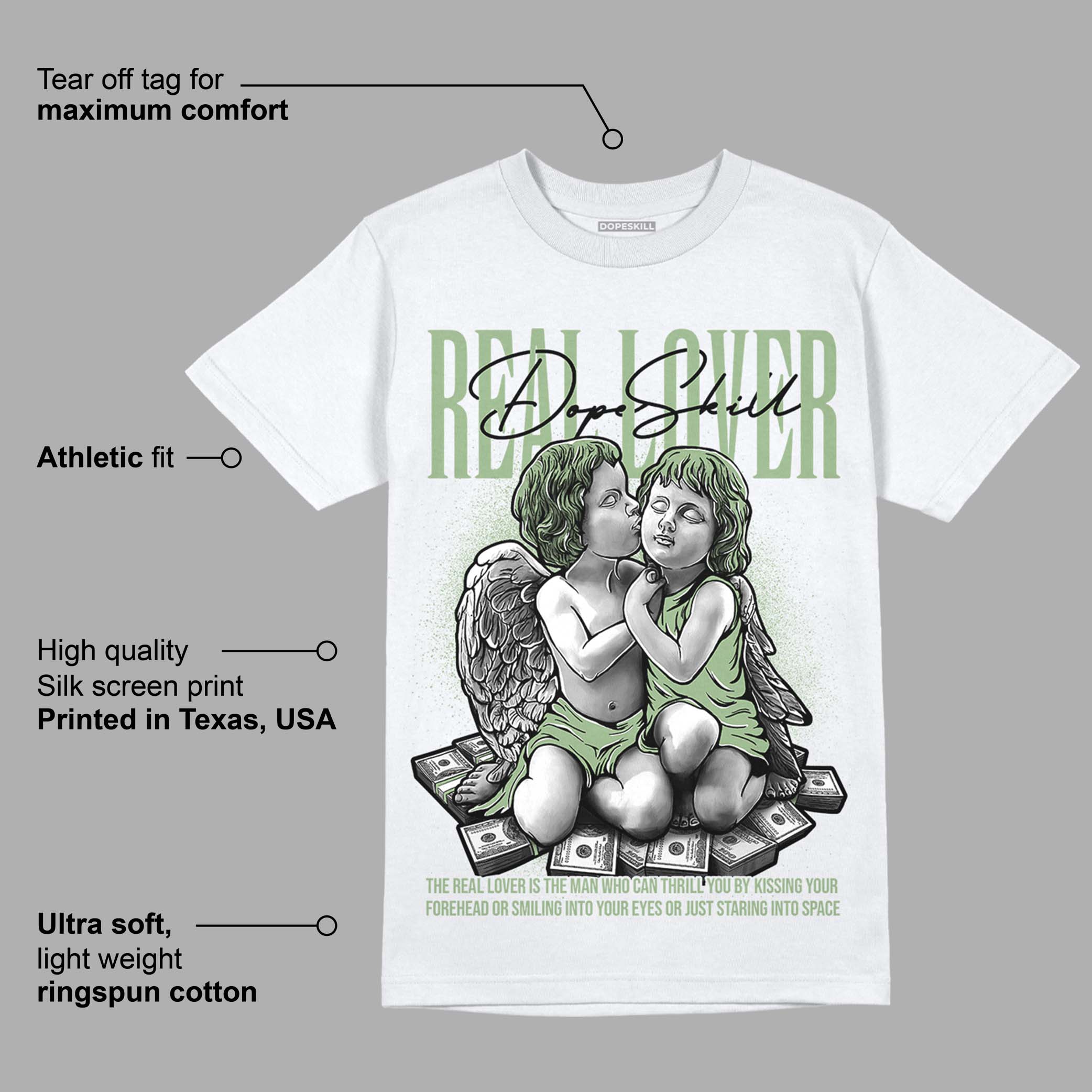 Seafoam 4s superstreetwear T-Shirt Real Lover Graphic