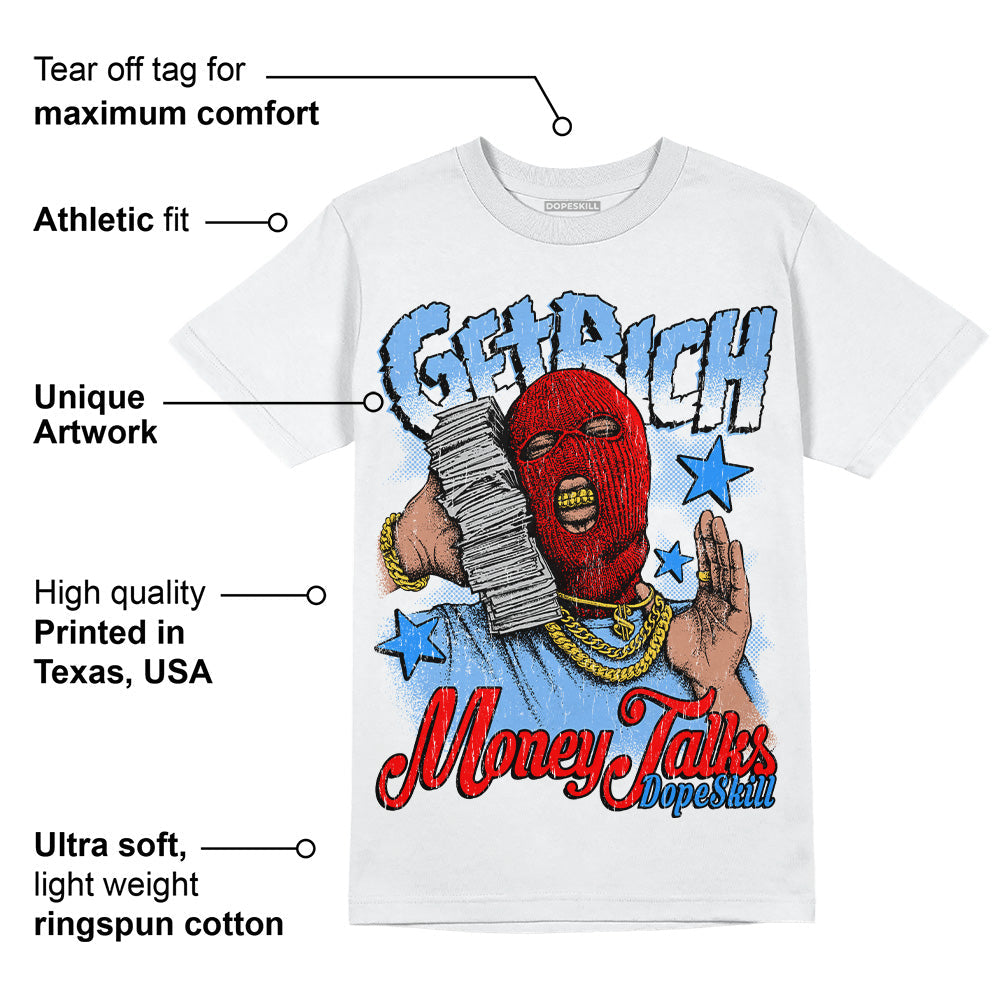 Powder Blue 9s superstreetwear T-Shirt Get Rich Graphic